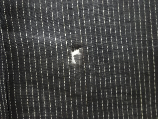 アンティーク 本場能登上布 縞織り出し男物着物